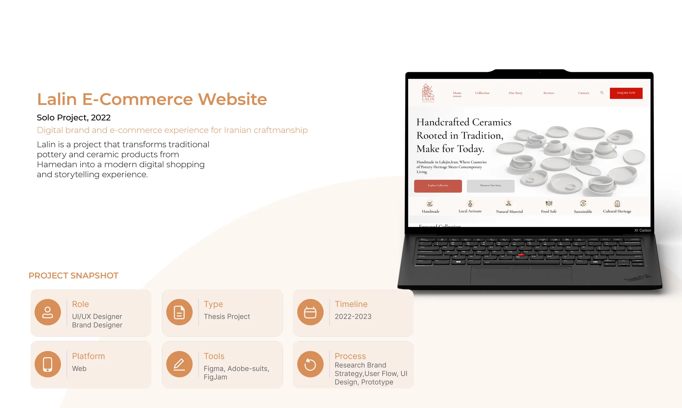 Lalin ceramics e-commerce website